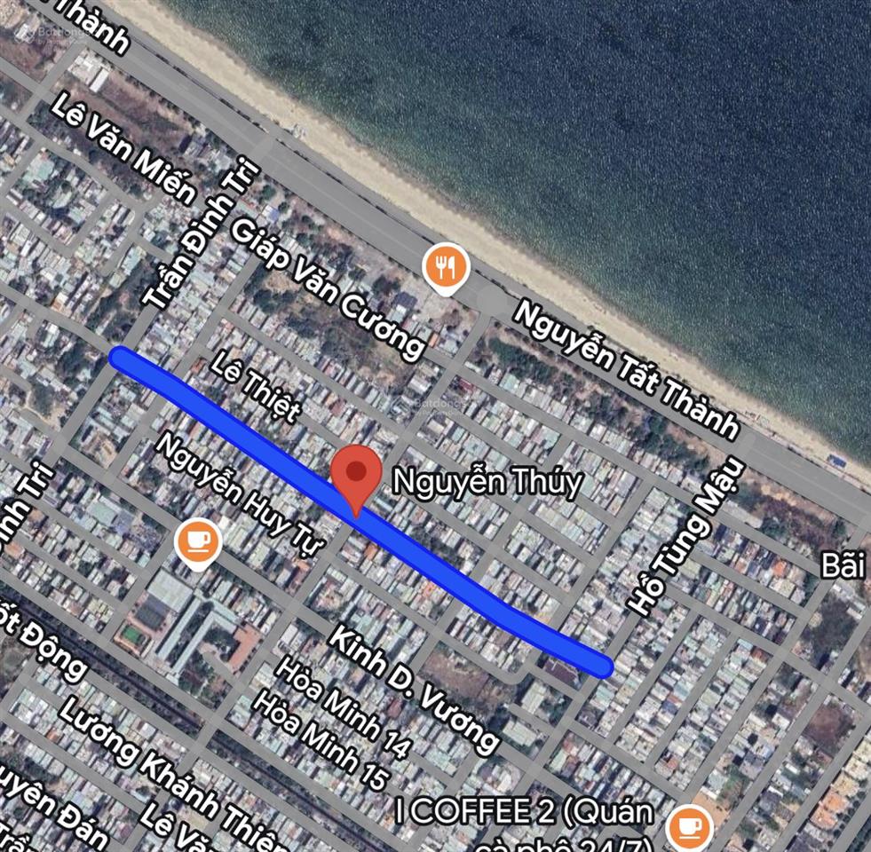 Đất đường 7m5 nguyễn thuý, hoà minh  diện tích 85m2 ngang 4m5  hướng tây nam