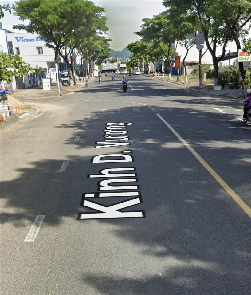 Đất mặt tiền kinh dương vương . hoà minh
 diện tích 100m2 ngang 4m5
 hướng đông bắc