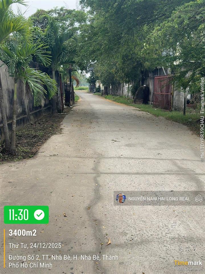 Hailong real  3400m2 trung tâm thị trấn nhà bè  278m2 thổ cư  31 tỷ