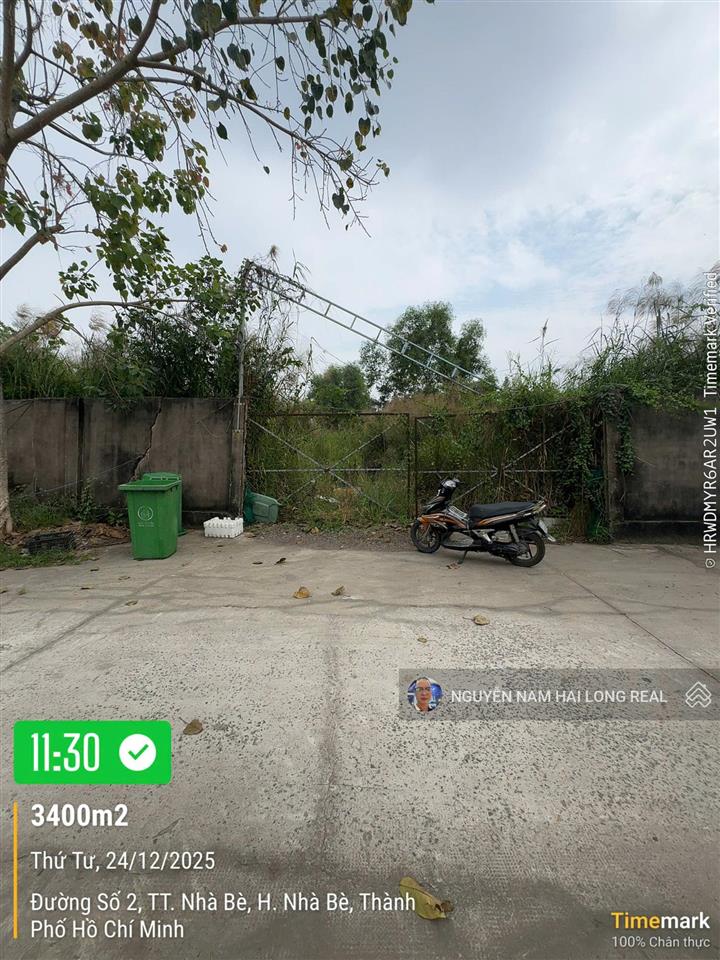 Hailong real  3400m2 trung tâm thị trấn nhà bè  278m2 thổ cư  31 tỷ