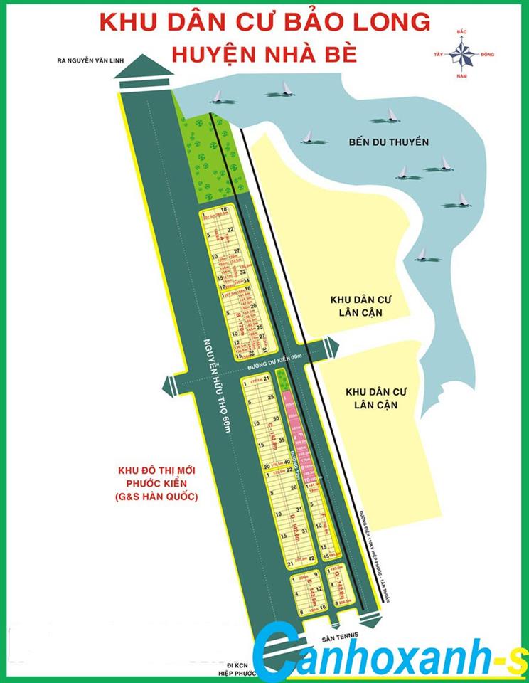 Bán đất biệt thự kdc bảo long, nguyễn hữu thọ, 30 triệu/m2, 163m2, nhà bè, hcm