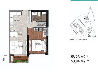 Cần bán 1pn the infiniti q7 dt 58m2 giá đầu tư chỉ 4,5 tỷ all in view sông và thành phố cực chill