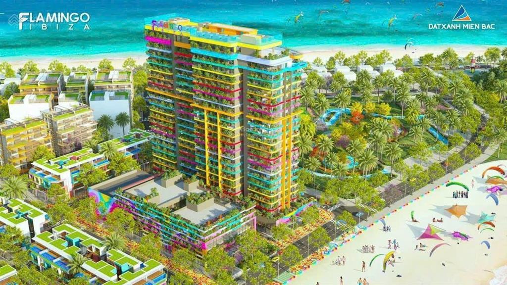 Bán nhanh căn hộ tòa khách sạn cao tầng ibiza, flamingo hải tiến, full nội thất. giá 1.x tỷ