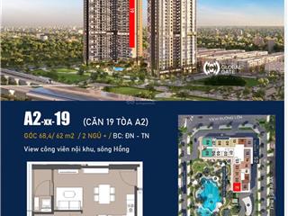 Căn góc 2pn+ masteri grand avenue chỉ 104tr/m2, tiết kiệm hơn 1,5 tỷ đồng