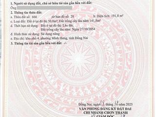 Chủ cần tiền bán gấp cắt lỗ 500tr lô đất mặt tiền đường cao bá quát trung tâm chơn thành