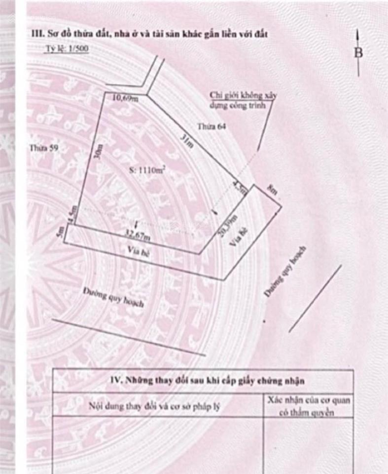 Bán lô đất biệt thự 1100 m2 lô góc tuyến 2 lê hồng phong, đằng lâm, hải an