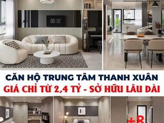 Vốn hơn 2tỷ sở hữu căn hộ mặt đường 360 giải phóng, ls 0% ân hạn nợ gốc, cc cao cấp, full nội thất