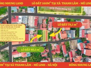 80m2 đất thổ cư ngõ thông ôtô thanh lâm mê linh hà nội giáp khu công nghiệp quang minh, 3tỷ