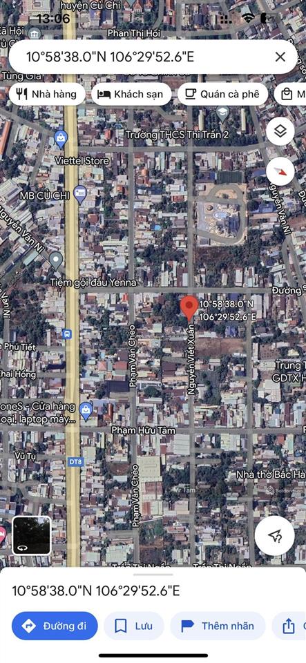Bán lô đất mt đường nguyễn viết xuân, dt 481m2, có 200m thổ cư, xã củ chi.