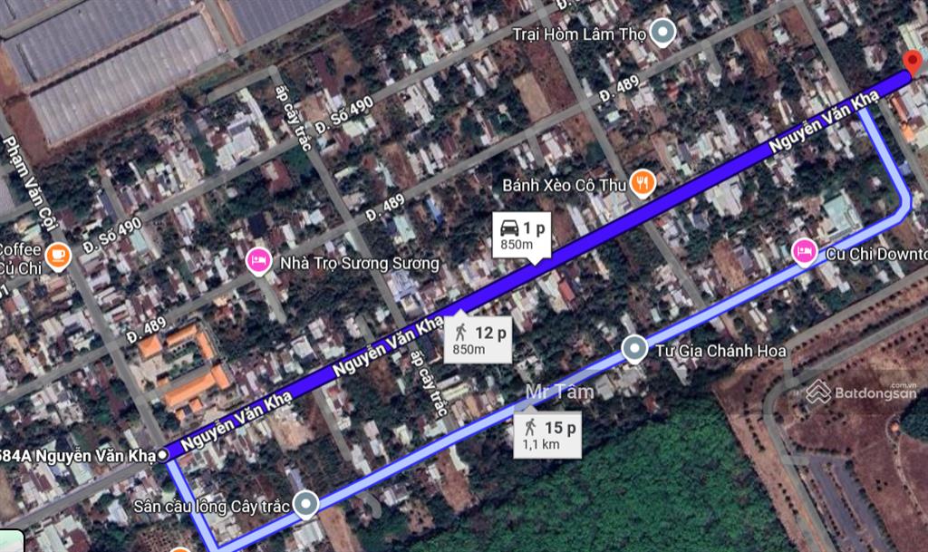 Đất củ chi! bán lô đất có căn nhà mt đường nguyễn văn khạ, dt 1.010m2, có 123m2 thổ cư