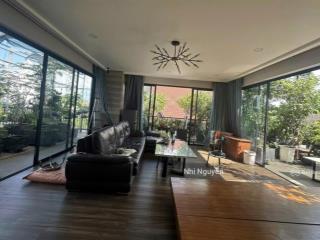 Cho thuê villa khu compound trần não an khánh q2, 15x25m, hầm trệt 2 lầu sân thượng, full nội thất