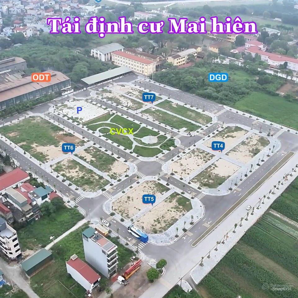Cần bán 56m2 mt 3,5m hai mặt thoáng tại tái định cư mai hiên, xã mai lâm. đường rộng 13,5m + vỉa hè