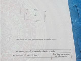 Chuyển nhượng 106m2 mt 8m vuông đẹp tại đình tràng, dục tú. đường rộng 6m ô tô tránh.