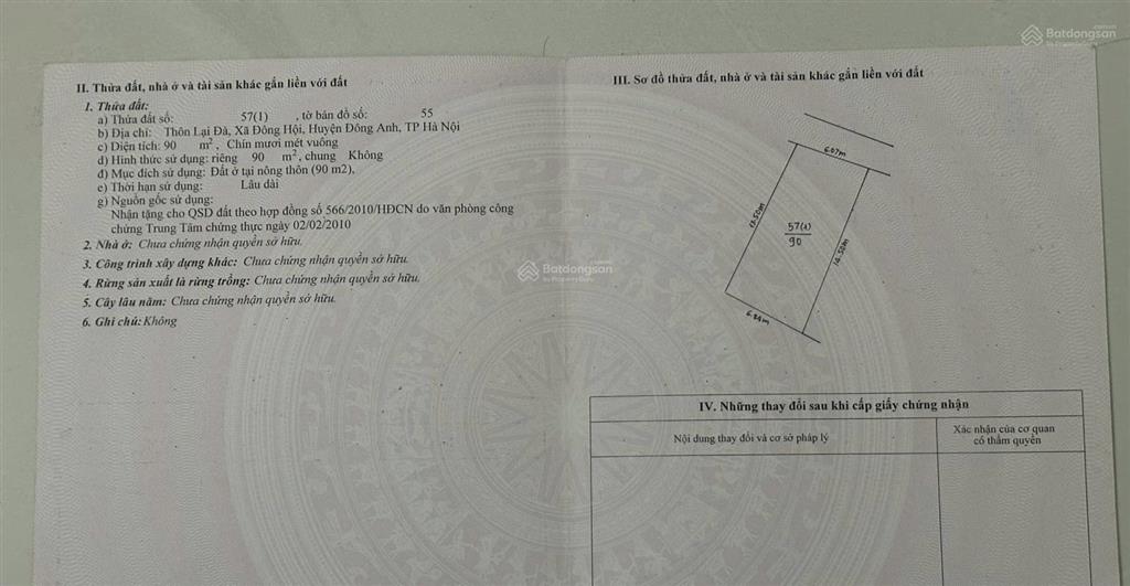 Chuyển nhượng 90m2 mt 6,07m đường ô tô thông thoáng tại xã đông hội.  e doanh 0973 516 ***