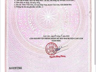 Chủ cần tiền bán nhanh lô đất cam hiệp nam, đường nhựa 7m, khu an toàn