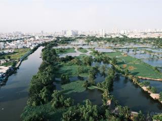 Conic riverside,5.2 tỷ, 171.5m2, 3pn, 2wc, q8 + 44,9m2 sân vườnven sông nhiều cây mát mẻ quanh năm
