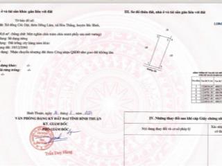 Chính chủ bán lô 1990.6m2 gần biển hòa thắng, giá quá tốt chỉ 450tr/sào, sổ có đường xe vào tận nơi