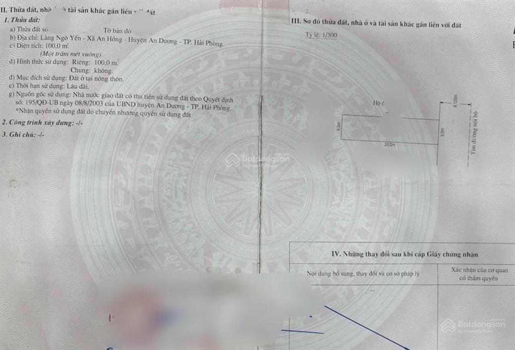 Bán nhanh lô đất đẹp chung cư an hồng  đường nhựa cả vỉa hè 16m  hướng đông mát mẻ giá bay nhanh