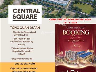 Bảng giá dự án central square phổ yên thái nguyên  khu đô thị nam thái mua giá gốc chủ đầu tư