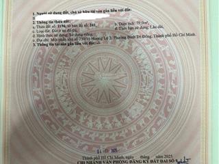 Bán đất hẻm kinh doanh 413 lê văn quới thông hươg lộ 2 (4m*20m+ vỉa hè 3m 8tỷ8 tl) gpxd được 6 tấm