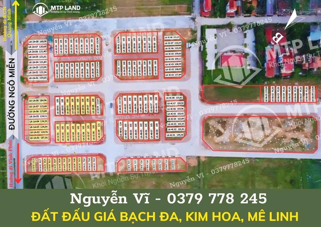Nhỉnh 4 tỷ/ 80m2,mt 6m, đg 8m,đất đấu giá bạch đa, kim hoa, ml, sổ đỏ cc sang tên ngay, ngô miễn kd