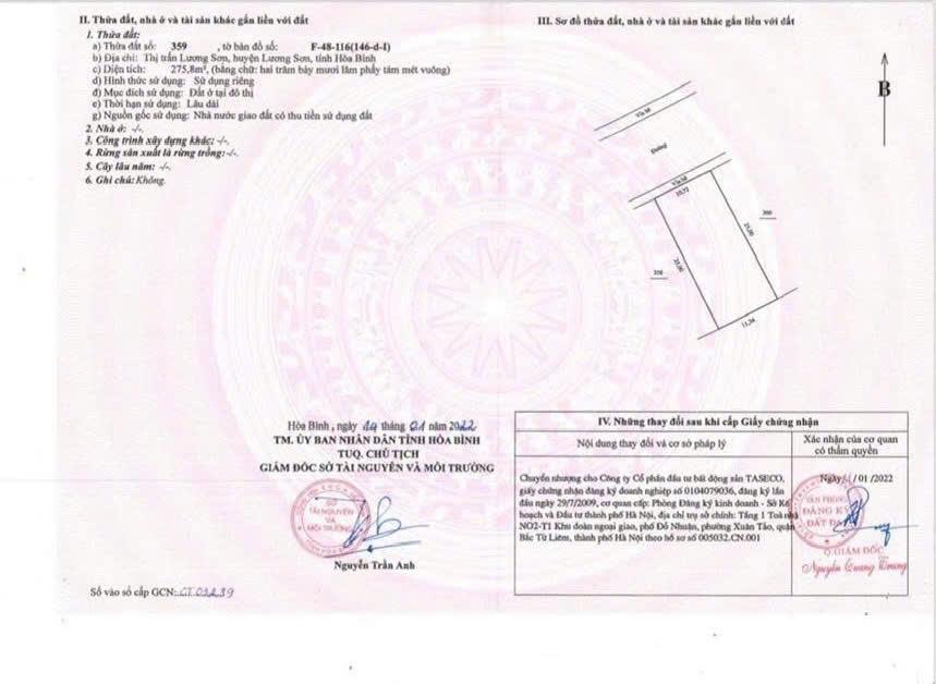 Bán gấp lô đất biệt thự tại trung tâm phố chợ lương sơn, veiw công viên, giá tốt, tin chuẩn 100%