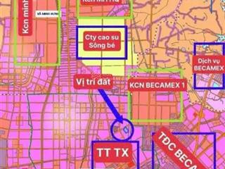 Cần bán lô đất, ở khu phố trung lợi, phường hưng long thị xã chơn thành, tỉnh đồng nai mới