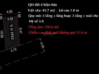 Lô đất hẻm 1/ đường số 5  dt 50,2m2  giá 4,5 tỷ  ô tô vô tận nơi, phường bình trưng tây