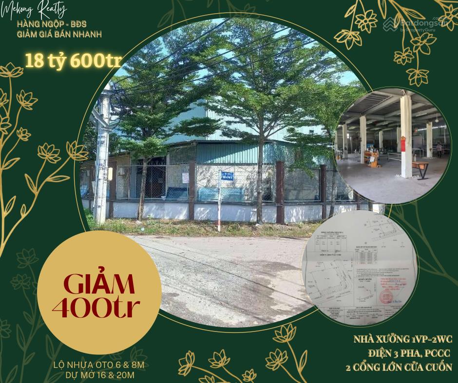 Giảm giá 400tr bán nhanh bán đất 1.000m2 tặng nhà xưởnggóc 2mt (18,6tr/m2)
