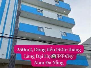 Tòa căn hộ gần fpt city dòng tiền 140tr/tháng cách biển 5 phút nam đà nẵng31 tỷ