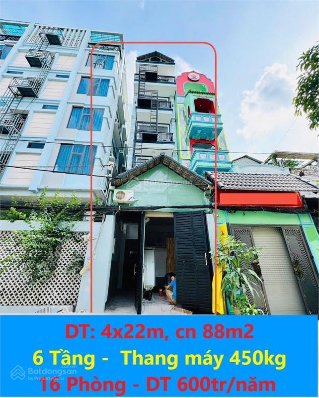 Bán chdv 4x22m| 6 tầng, thang máy| 16 p  mặt tiền võ hoành, gần tân hương  chỉ 13.5 tỷ