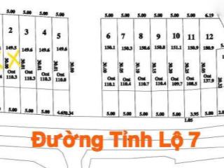Bán sỉ 10 lô đất mặt tiển đường tỉnh lộ 7 giá 22 tỷ đầu tư xe container chạy, ngay trường học