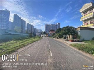 Bán lô đất tái định cư mặt tiền đường 15a phước thiện cạnh vinhomes grand park  tp. thủ đức
