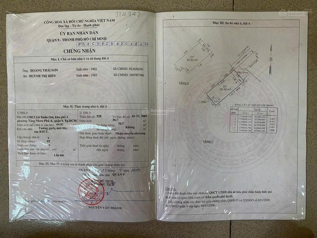 Bán nhà 1 trệt 1 lầu đường lã xuân oai, tăng nhơn phú a, quận 9, giá chỉ hơn 3 tỷ xíu