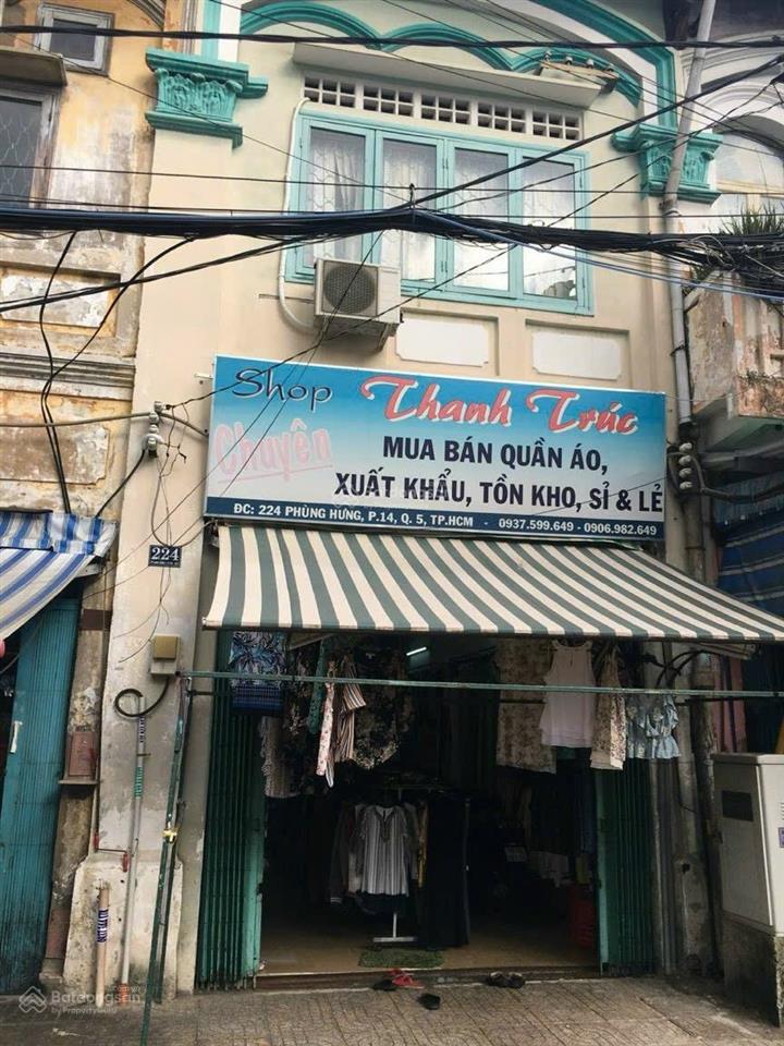 Bán gấp nhà mặt tiền ngang 4.2x19,5m. dt 81.5m2. phùng hưng, p14, q5. giá 18,5 tỷ  0938 888 ***