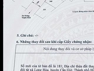 Bán gấp 460m2 đất thổ cư. khu dân cư phúc hưng, xã cần giờ. giá 55tr/m2.  0938 888 ***