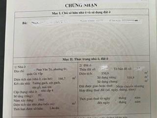 Bán 550m2 đất mt phạm văn đồng, p1, gò vấp. đang cho thuê kd 150tr/th, giá 135tỷ 093888299