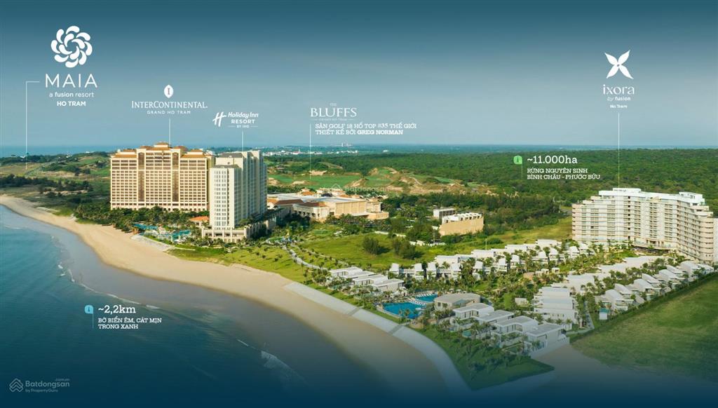 Căn hộ maia resort 2,4 tỷ/căn, thanh toán 4 năm, 50% nhận nhà trong tổ hợp tỷ đô the grand hồ tràm