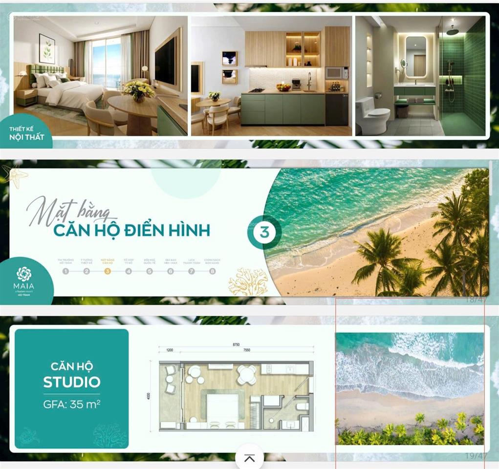 Căn hộ maia resort 2,4 tỷ/căn, thanh toán 4 năm, 50% nhận nhà trong tổ hợp tỷ đô the grand hồ tràm