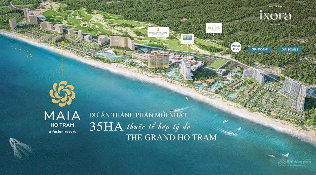 Căn hộ maia resort 2,4 tỷ/căn, thanh toán 4 năm, 50% nhận nhà trong tổ hợp tỷ đô the grand hồ tràm