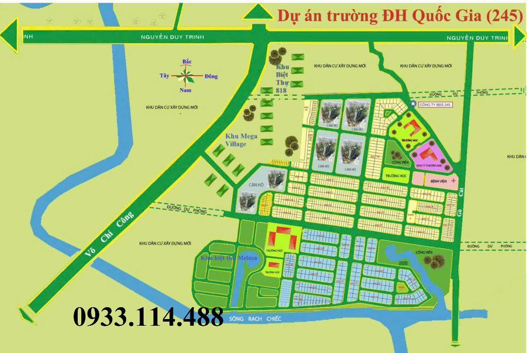 Giá siêu ngộp nền đất ĐHQG 245 đường Gò cát, mặt tiền nền đường 32m, DT 198m2