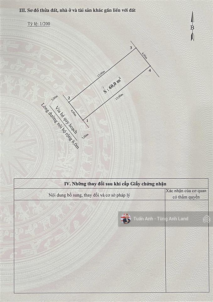 Bán lô đất 60m2 cực hiếm khu tđc đỗ chính, phượng chi  lê hồng phong.