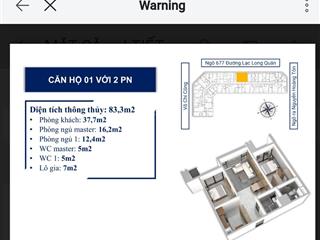 Cần nhượng lại căn hộ 78m2, 2pn chung cư cao cấp 5* skyline west lake, võ chí công, tây hồ