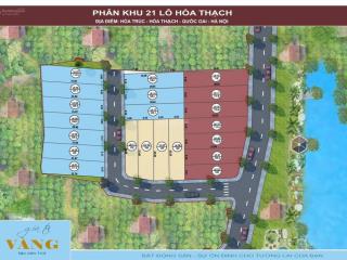 100m2 full thổ cư view hồ tại hòa trúc hòa thạch quốc oai đường thông. khu dân cư sát dh 09