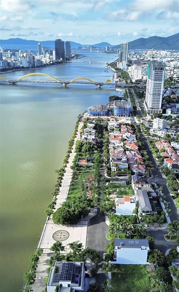 Bán cặp đất villa mặt sông hàn tại làng châu âu euro 1 sơn trà, dt 600m2 ( 300m2/lô)