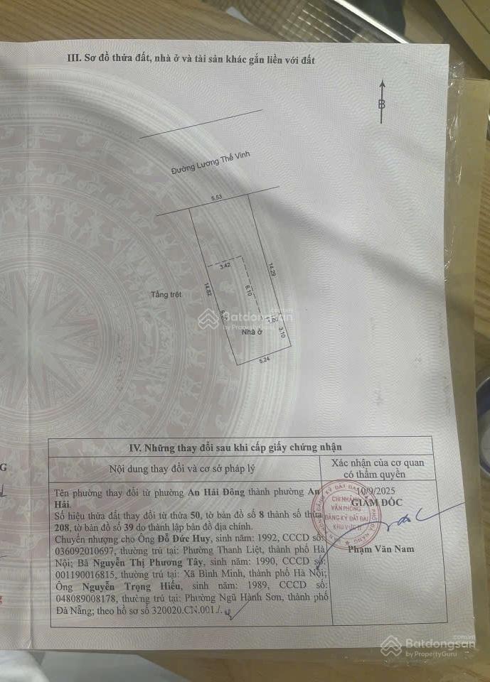 Bán đất gần cầu rồng  lương thế vinh, 78,5m2 trục 5m5 hướng tây bắc