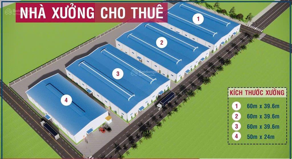 Cho thuê xưởng 1200m2 tại long thành đồng nai