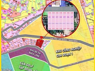 Bán mảnh đất 100m2 liền kề kcn hải long vsip, giao thủy tháng 9 khởi công