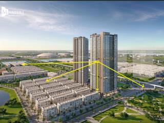 Căn góc 2pn + 1  2vs tầng 19 masteri vinhomes cổ loa đông anh, view biệt thự view sông giá f0