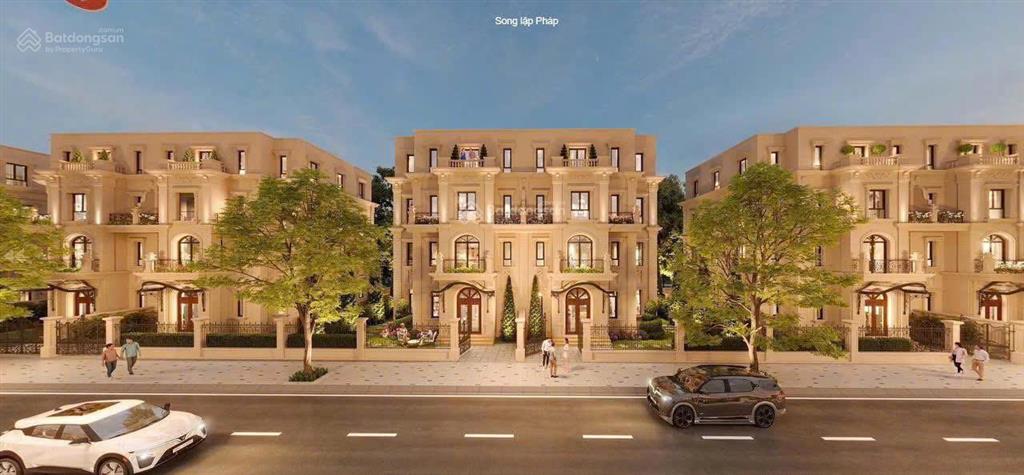 Bán biệt thự song lập tặng xe vf8 900tr khu bình minh vinhomes đan phượng, 228m2, 39 tỷ full vat